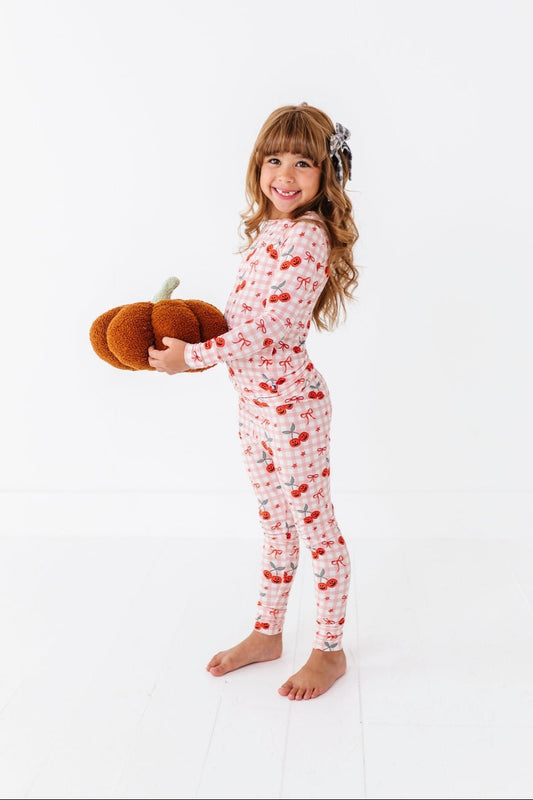 CHERRY PICKED PUMPKIN BAMBOO PJ SET