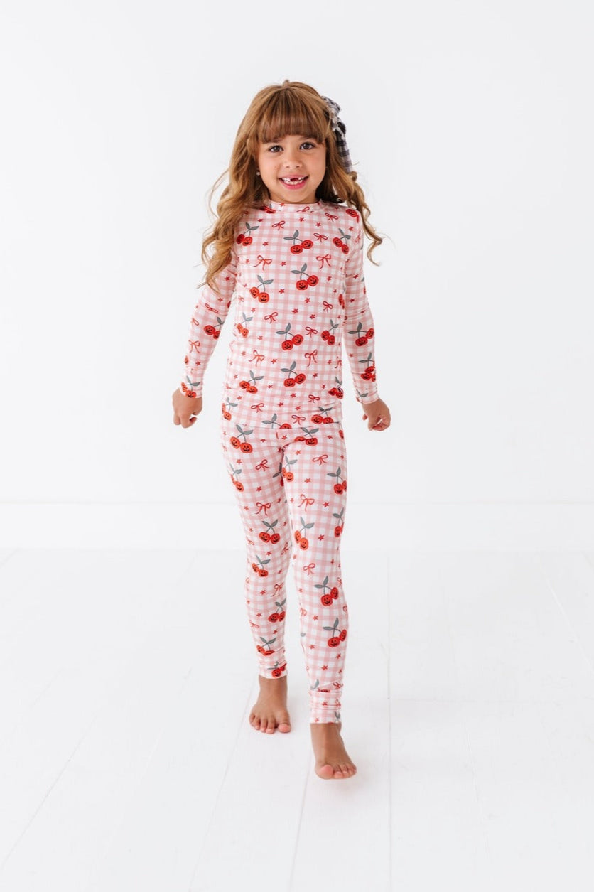 CHERRY PICKED PUMPKIN BAMBOO PJ SET