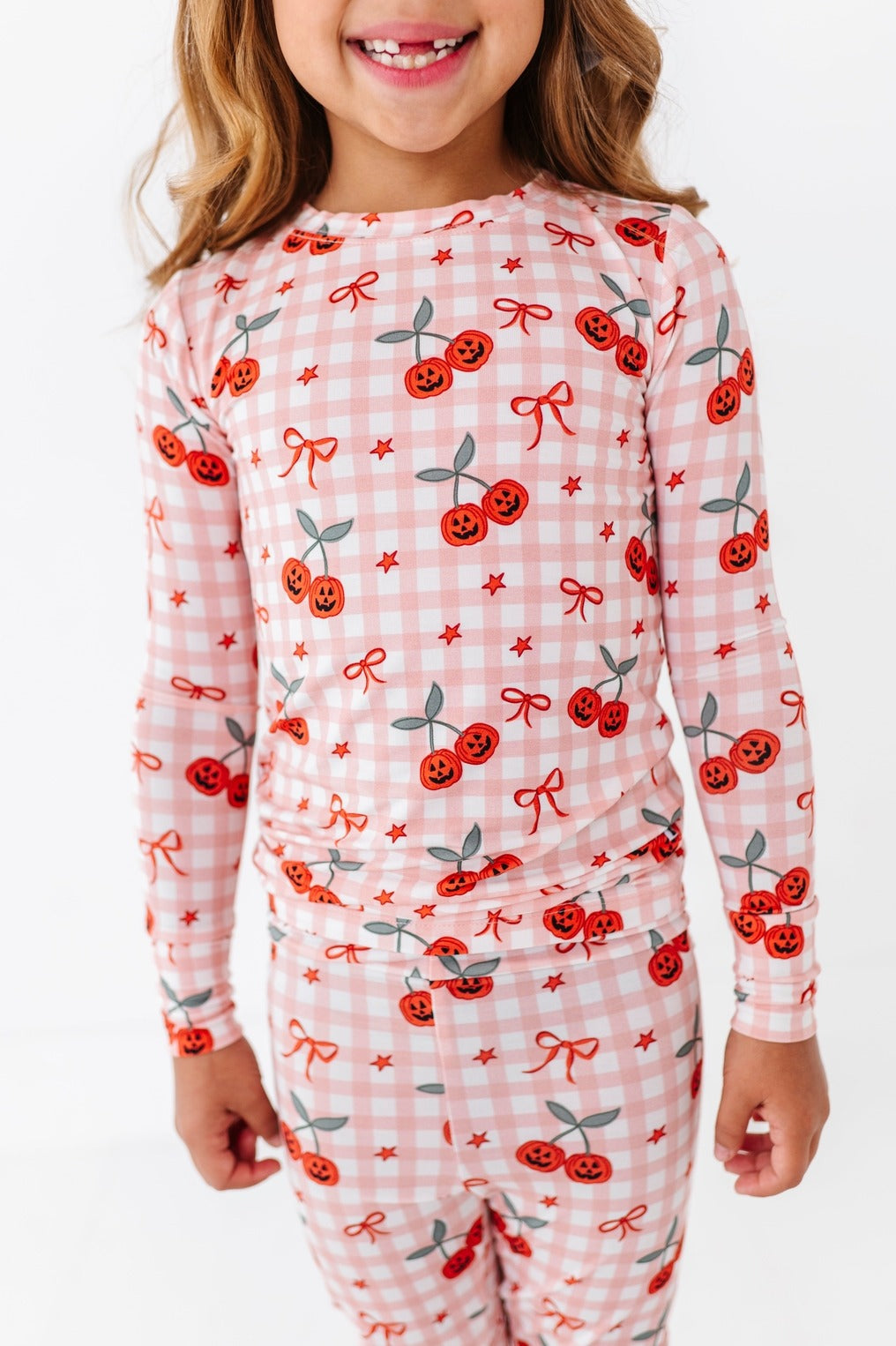 CHERRY PICKED PUMPKIN BAMBOO PJ SET