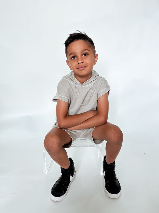 OFF DUTY SLEEVELESS WASHED HOODIE