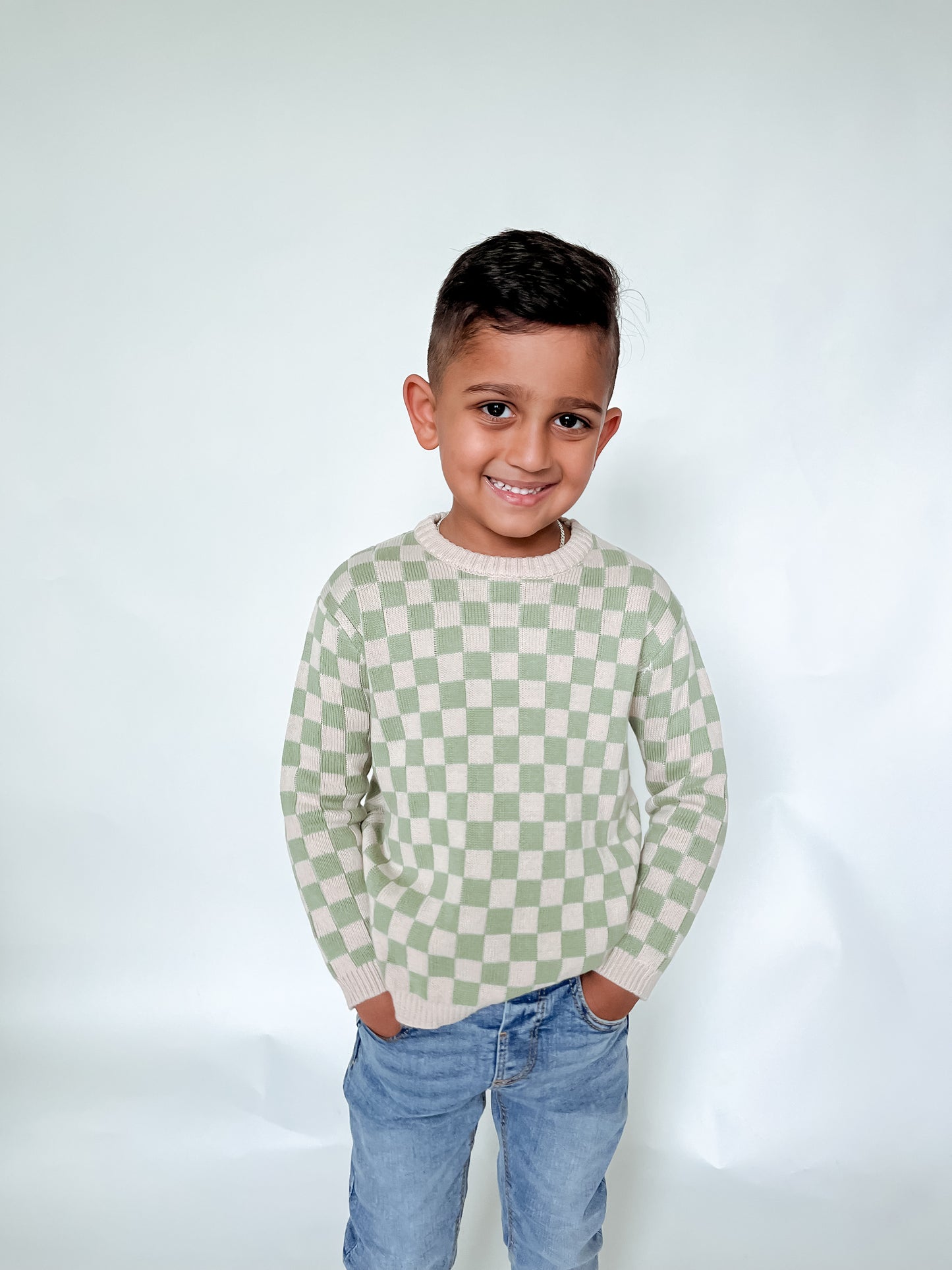 CHECK ME OUT KNIT SWEATER