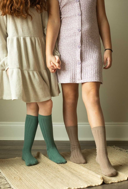 ORGANIC KNEE HIGH RIBBED SOCKS