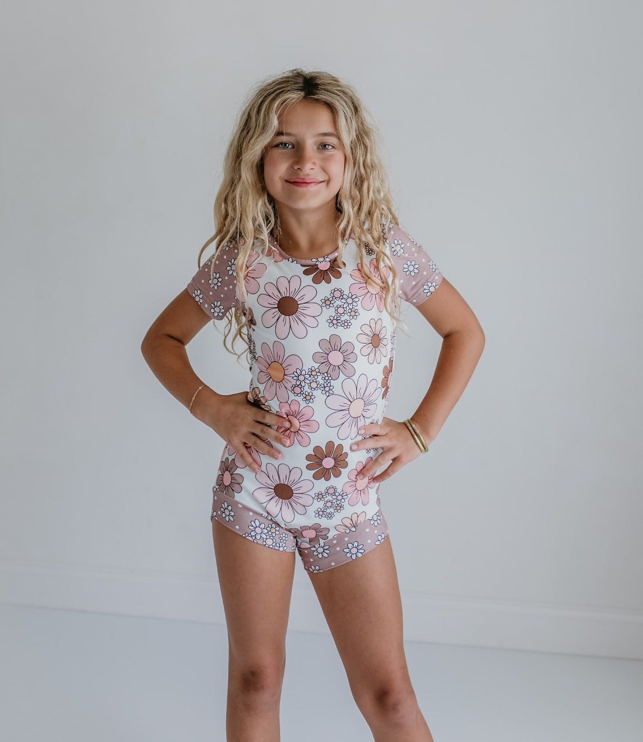 RETRO FLOWERS LEOTARD