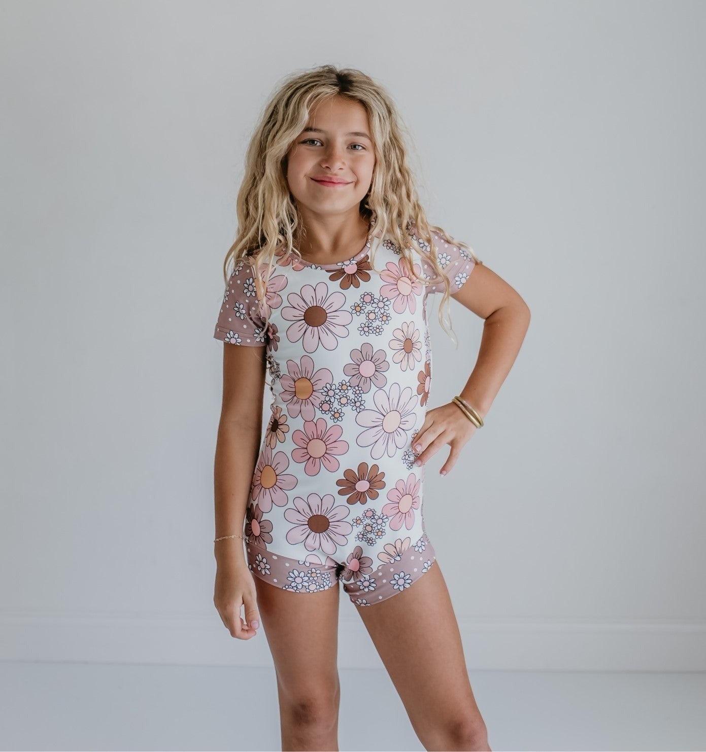 RETRO FLOWERS LEOTARD