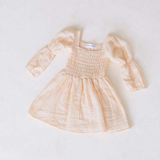 SABELLA PUFF SLEEVE MUSLIN DRESS