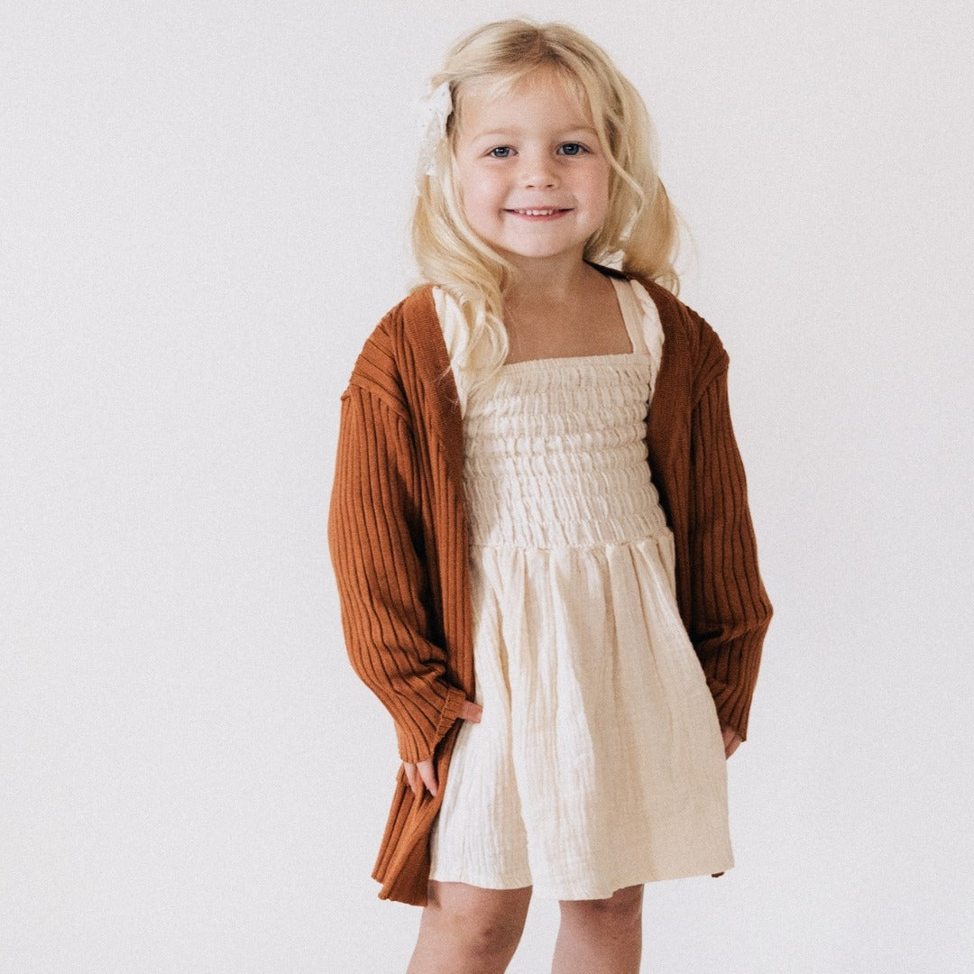 SABELLA PUFF SLEEVE MUSLIN DRESS