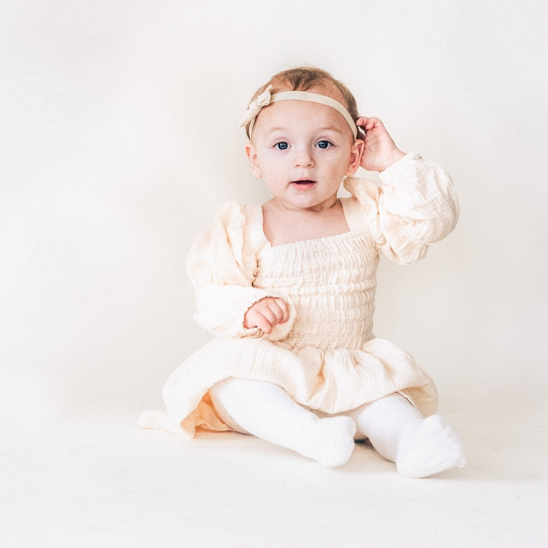 SABELLA PUFF SLEEVE MUSLIN DRESS