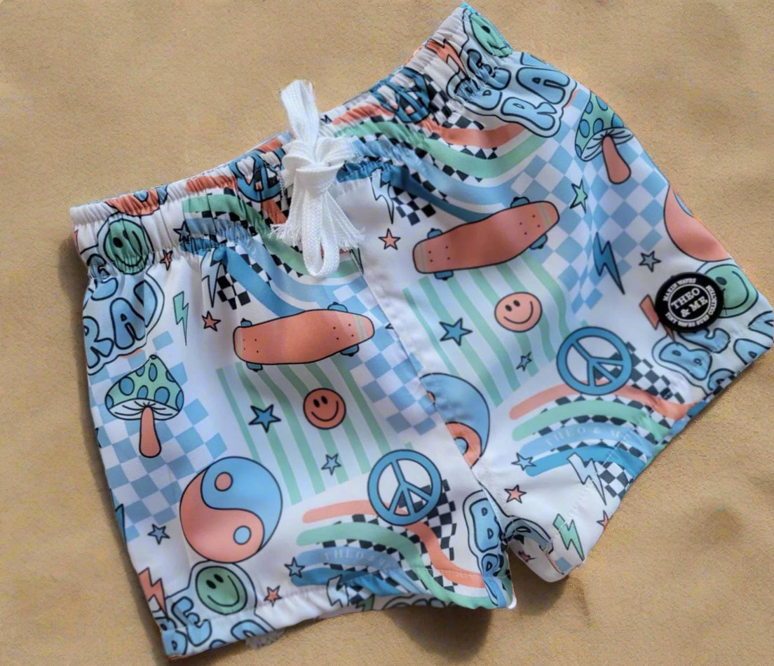 SMILEY SURFER SWIM TRUNKS