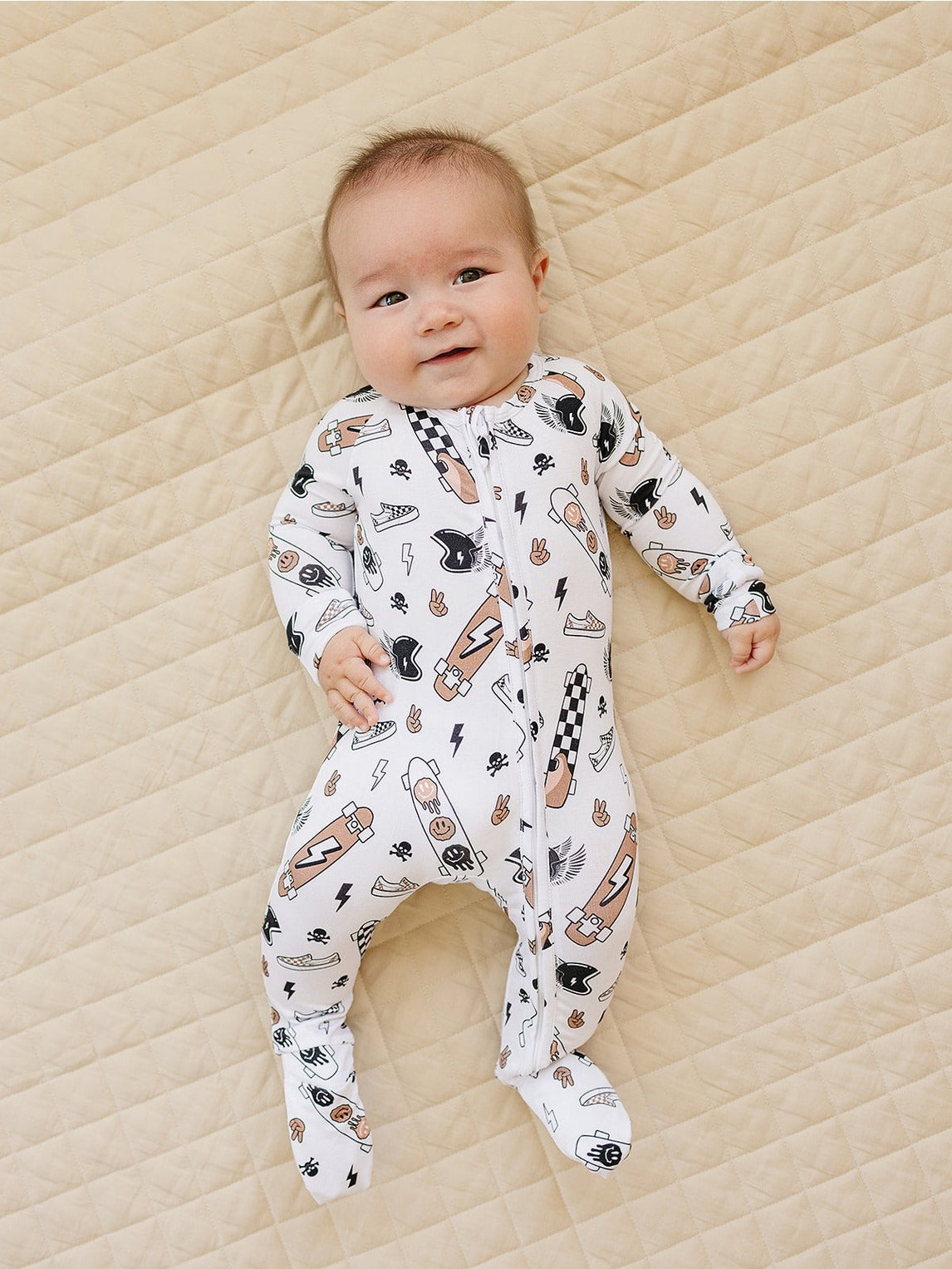 NIGHT RIDER BAMBOO ZIP ROMPER