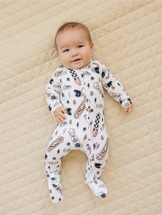 NIGHT RIDER BAMBOO ZIP ROMPER