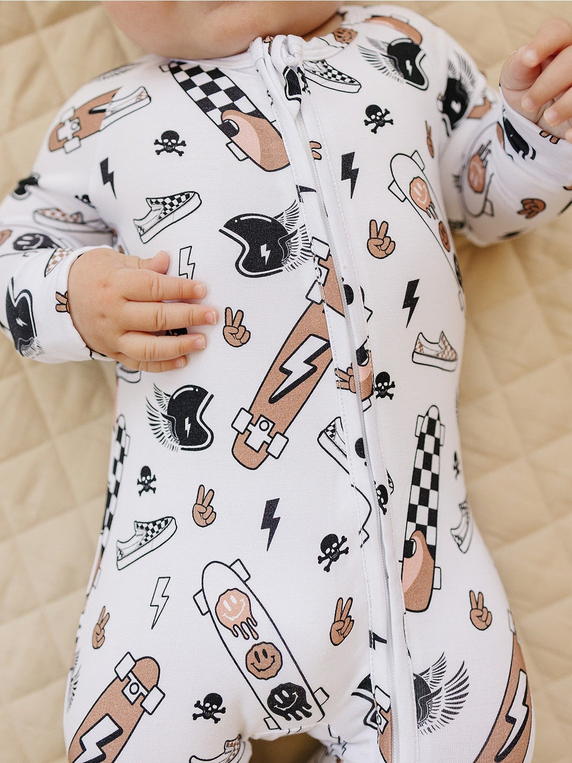 NIGHT RIDER BAMBOO ZIP ROMPER