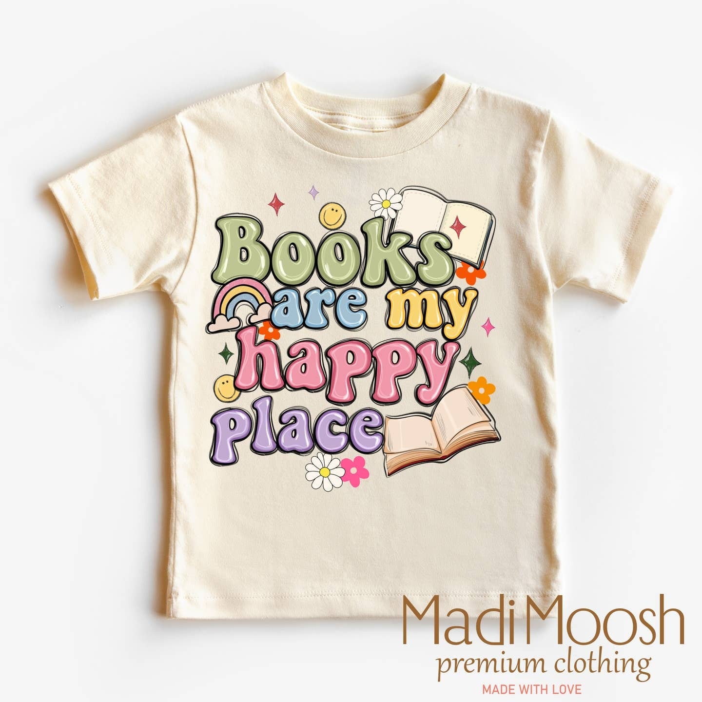 BOOKS ARE MY HAPPY PLACE TEE
