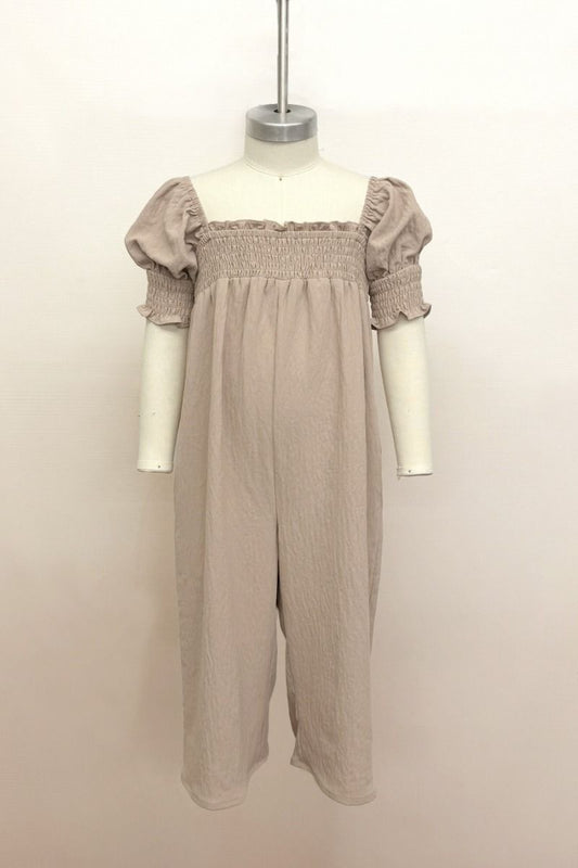 SUGAR AND SPICE SMOCKED JUMPSUIT