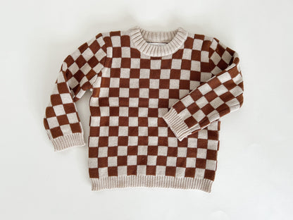 CHECK ME OUT KNIT SWEATER