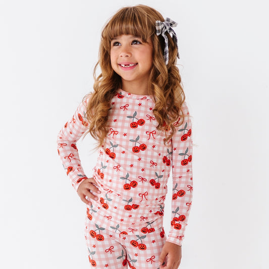 CHERRY PICKED PUMPKIN BAMBOO PJ SET