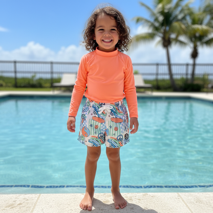 SMILEY SURFER SWIM TRUNKS