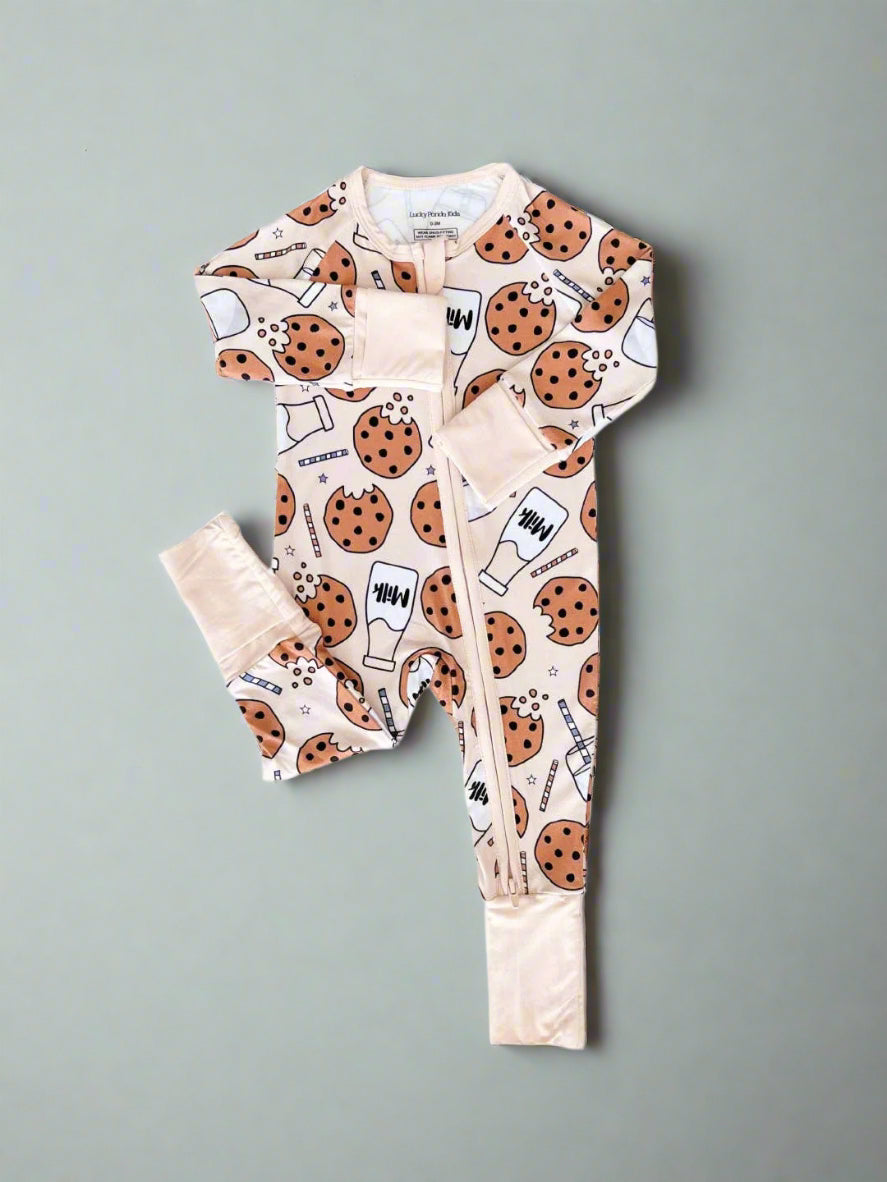 GOT MILK BAMBOO ZIP ROMPER