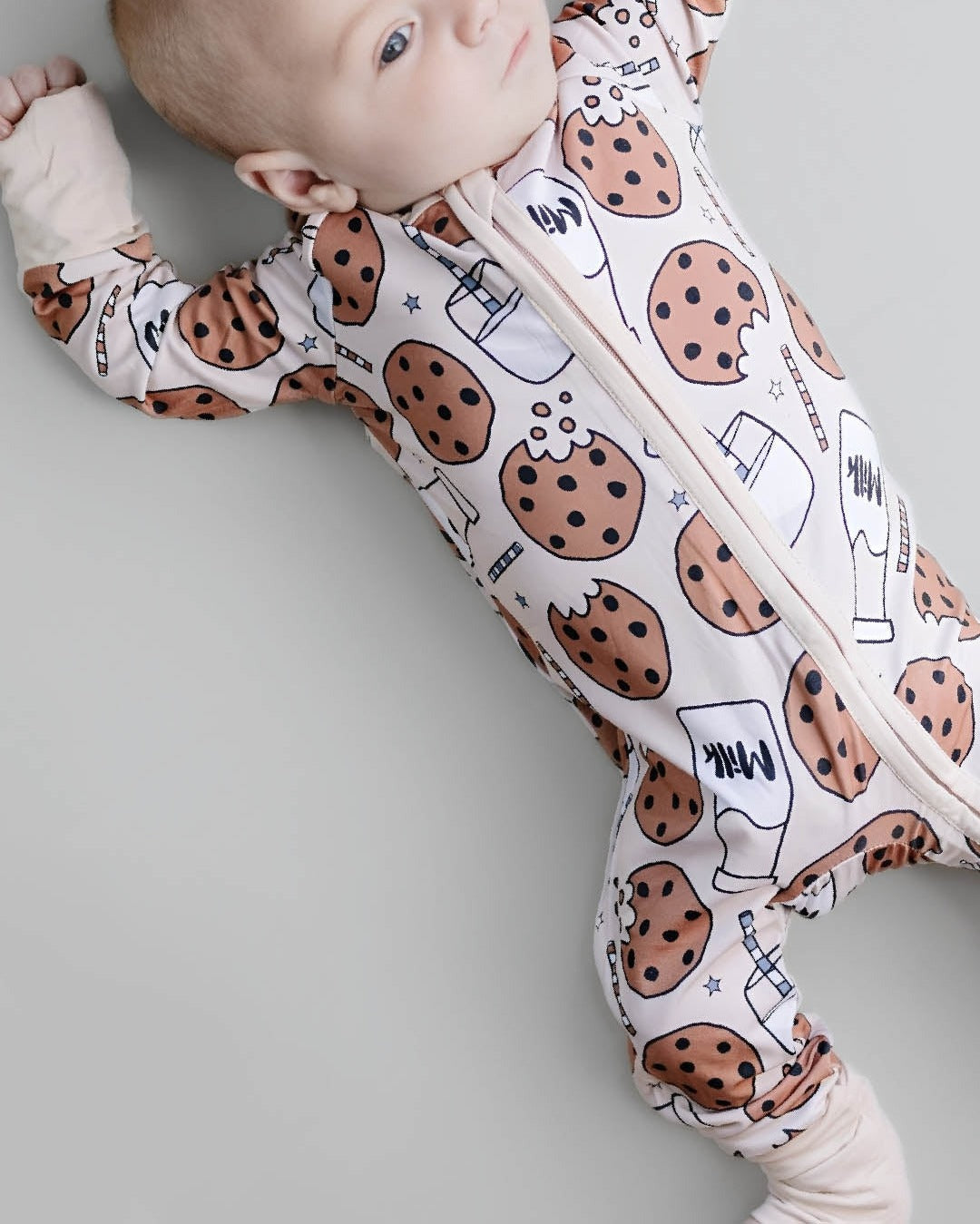 GOT MILK BAMBOO ZIP ROMPER