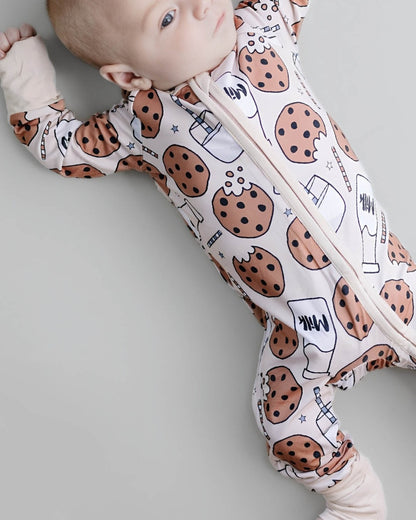 GOT MILK BAMBOO ZIP ROMPER