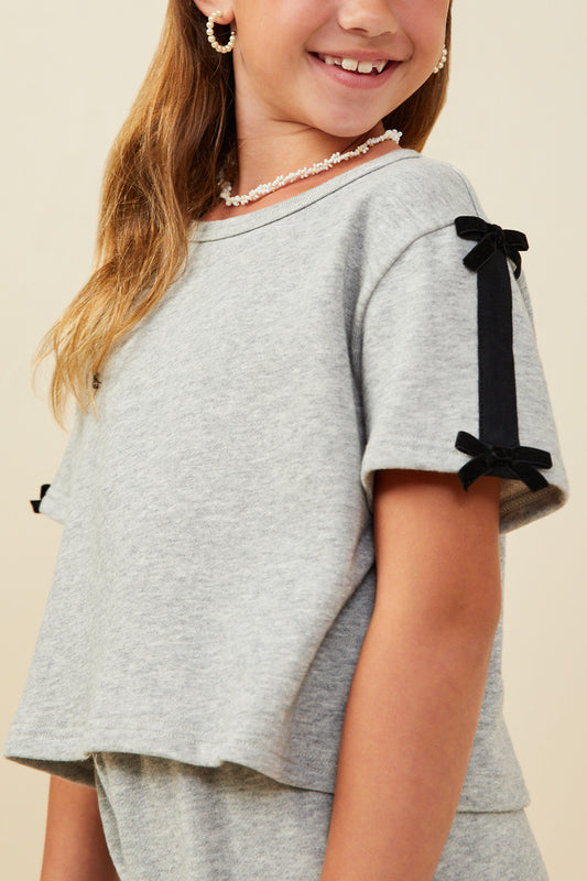 SUGAR STRIPE FRENCH TERRY TOP