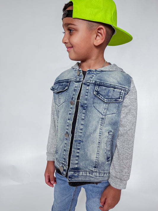 HAYDEN HOODED DENIM JACKET