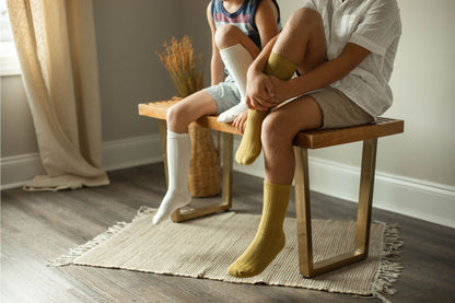 ORGANIC KNEE HIGH RIBBED SOCKS