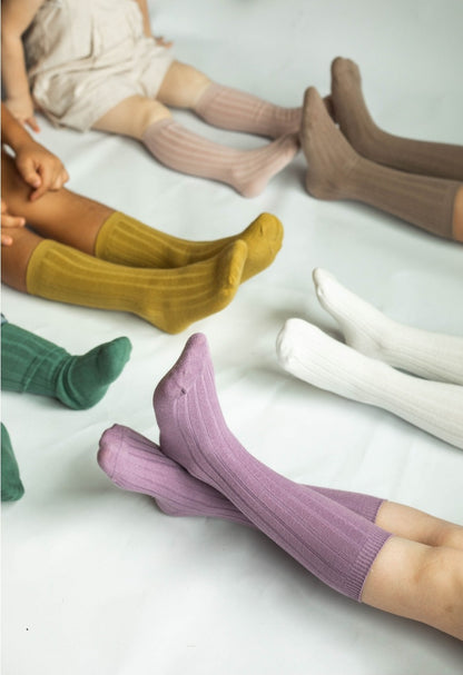 ORGANIC KNEE HIGH RIBBED SOCKS
