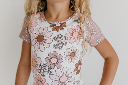 RETRO FLOWERS LEOTARD