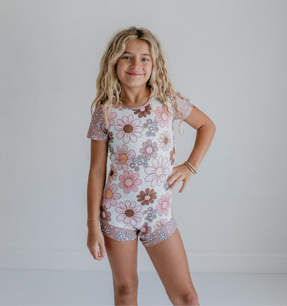 RETRO FLOWERS LEOTARD