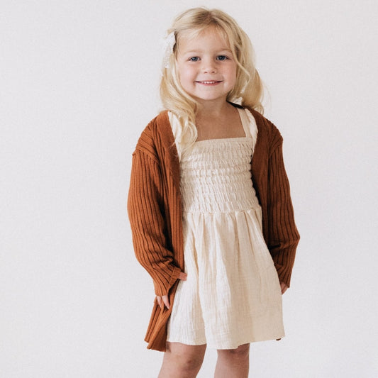 SABELLA PUFF SLEEVE MUSLIN DRESS