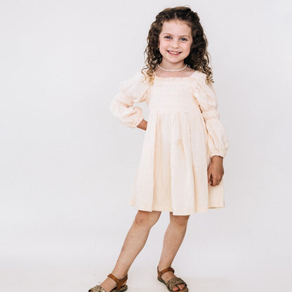 SABELLA PUFF SLEEVE MUSLIN DRESS