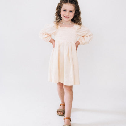 SABELLA PUFF SLEEVE MUSLIN DRESS