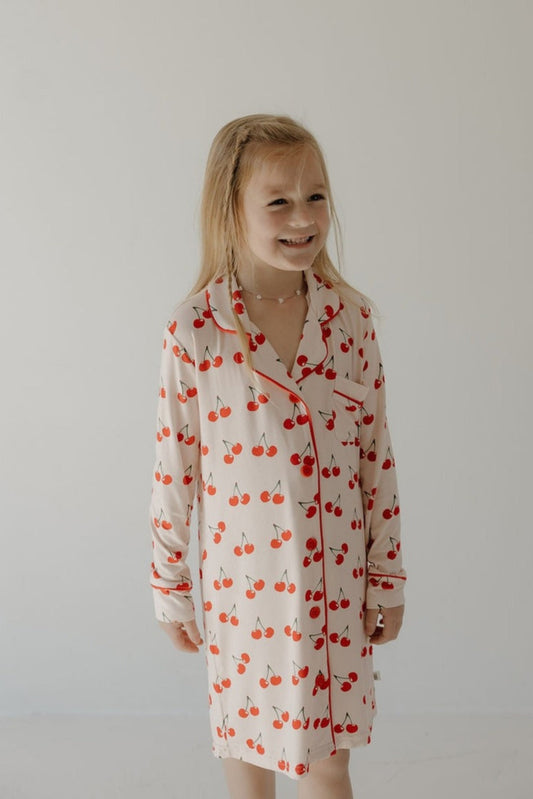 SWEET AS A CHERRY BAMBOO SLEEPING DRESS