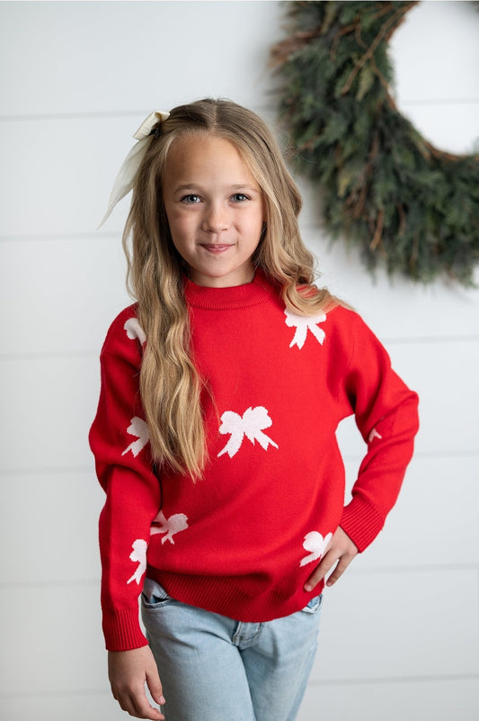 TAKE A BOW CREW NECK SWEATER