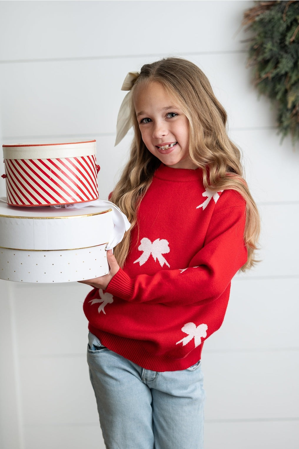 TAKE A BOW CREW NECK SWEATER
