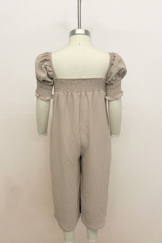 SUGAR AND SPICE SMOCKED JUMPSUIT