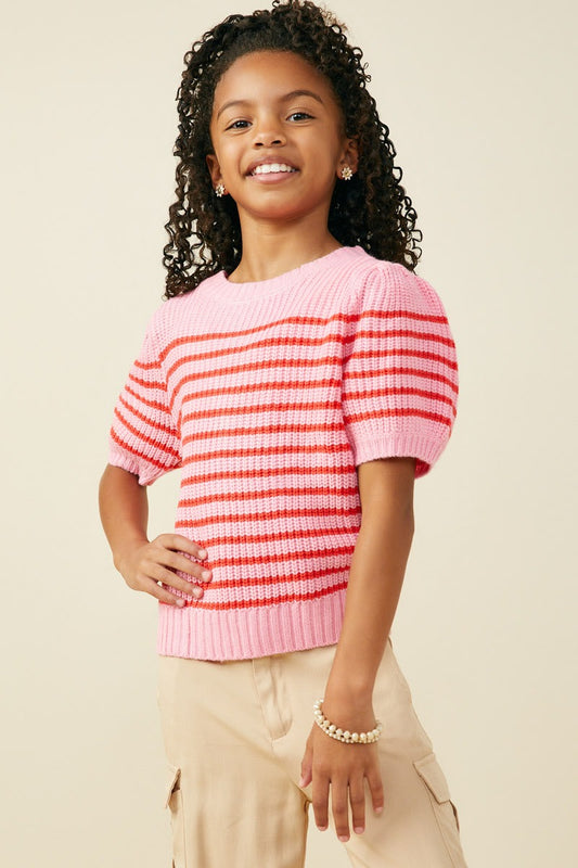 KNIT POP SHORT SLEEVE SWEATER